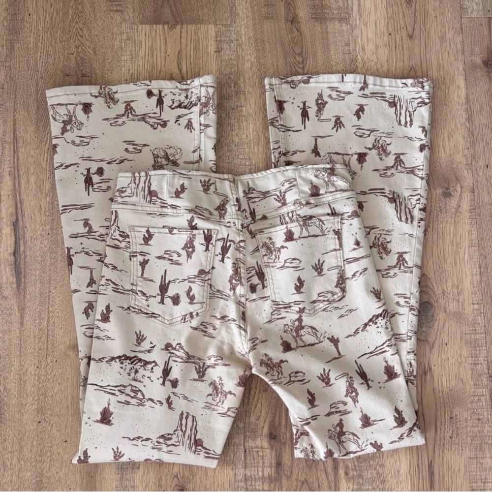 Free People We the Free Penny Pull-On Printed Flare Jeans